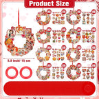Hollowfly 48 Sets Vintage Valentine's Day Wreath Craft Kits - Image 3