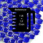 CYS EXCEL X-Large 1.1"-1.35" Cobalt Blue Glass Flat Gemstone Vase Fillers - Image 2