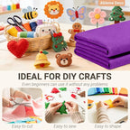 Purple Felt Fabric Sheets 18" x 18" 1.6mm Soft Craft Felt Squares | Soft Precut - Image 4
