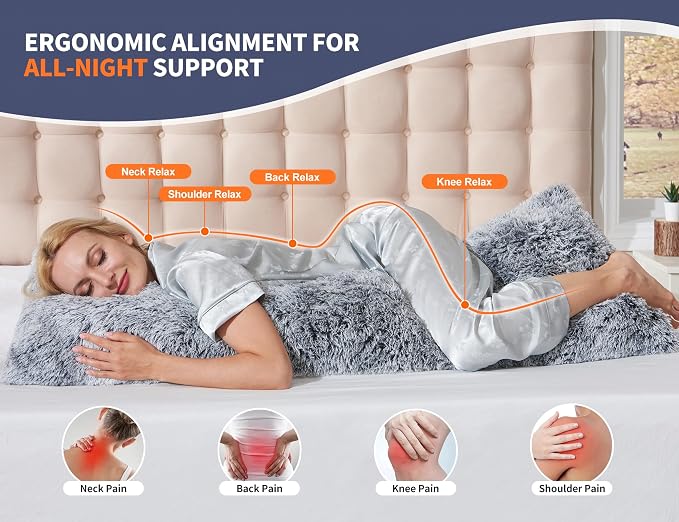 WSOFRLAC Large Memory Foam Body Pillow - Image 2