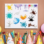 50 Pieces of Transparent Cartoon Dripping Paint Stickers, Suitable - Image 4