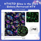 HTVSTD Space HTV Heat Transfer Vinyl 6 Sheets 12×10in Iron on Vinyl | Dark - Image 2
