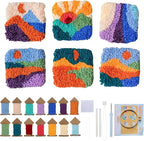 Avtytsda 6PCS Punch Needle Coaster Kit, Easy Punch Needle DIY Embroidery Set by Avtytsda