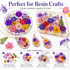 70 pcs Dried Flowers for Resin, Natural Flowers and Leaves Kit - Image 3