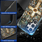 for Samsung Galaxy S25 Ultra Case, Christian Cross Stained Glass Pattern Glossy - Image 4
