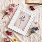 1 Pack 5 x 7 Picture Frame, Wood Beaded Boho Photo Frame, Vintage Photo Display - Image 5