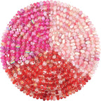 Zyehxed Large Hole Beads Red Rose Pink Fairy Wand Garden Beads by BRACELETMAKINGKIT
