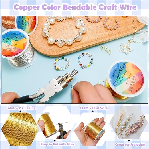 328 Feet Tarnish Resistant Copper Wires 26 Gauge/0.4mm Long Lasting Plated - Image 2