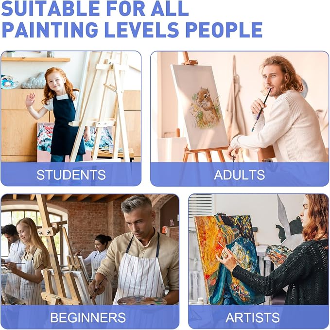 FUMILE 12x16 Canvas for Painting Stretched, 12 Pack Canvases for Painting-5/8 - Image 6