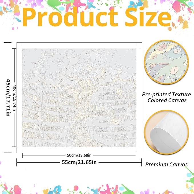 Paint by Numbers Kit for Adults, Tree Paint by Numbers, Crafts for Adults for - Image 3