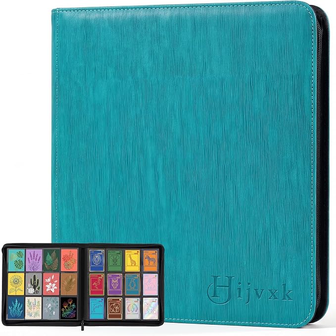 Card Binder 12 Pocket, Premium 720 Double Sided Pocket Collection Binder by Hijvxk