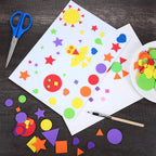 1500 Pieces Self Adhesive Foam Stickers Mini Geometry Shapes EVA Foam Stickers - Image 6