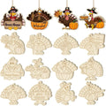 36PCS Wooden Thanksgiving Decoration Turkey Ornaments to Paint Thanksgiving by Sophena
