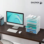 DALTACK 9-Tier Paper Organizer for Desk, Mesh Letter Tray Desk Organizer - Image 2