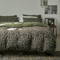 mixinni Leopard Duvet Cover Twin XL Size, Premium Yarn-Dyed Jacquard Cotton by mixinni
