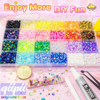 qiipii Resin Rhinestones Flatback Stones Jelly Gems Diamonds 24 Color 3800pcs - Image 4
