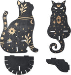 2 pcs 2 Styles Black Cat Theme Wooden Display Shelf Gothic Animal Floating by Gythara