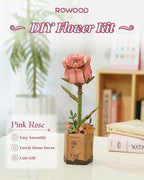 rowood Artifical Flower, Wood Flower Building Toy Set, Mother's Day/Valentine's - Image 2