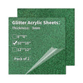 2 PCS 10 x 10 inch Glitter Colored Plexiglass Acrylic Sheets by gdhwcxl