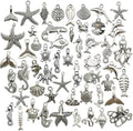 Youdiyla 100pcs Summer Beach Charms Collection, Bulk Marine Sea Animal Life by Youdiyla