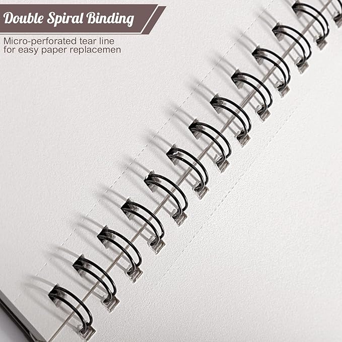 Sketch Book 8.5×11 inch, Spiral Bound Sketch Pad 50 Sheets, Acid-Free Sketchbook - Image 4