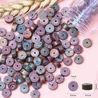 Natural Stone Heishi Beads for Necklace Making, 4 mm x 6 mm Small Flat Round - Image 6