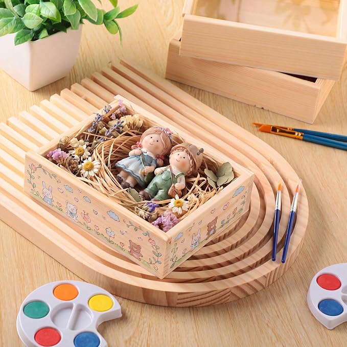 Thyle 24 Pcs Unfinished Wood Display Boxes - Image 4
