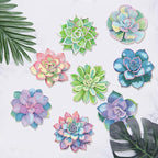 Clendo 8 Pcs Succulent Diamond Art Coasters Kit - Image 2