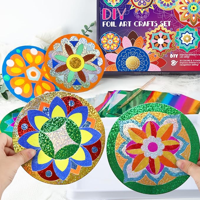 TENYEAH Mandala Foil Art, DIY Craft Kit - Image 4