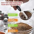 Spring Chef Stainless Steel Magnetic Measuring Spoons Set - Image 6