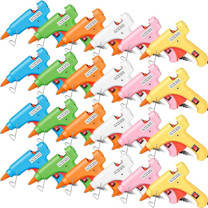 Zhengmy 24 Pcs Mini Glue Gun Crafts Hot Melt Guns Low Temp Glue by Zhengmy