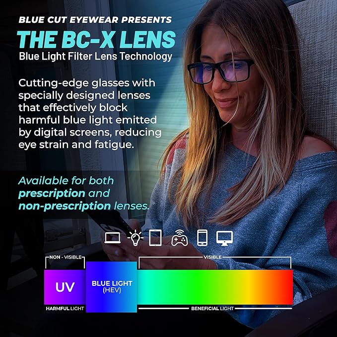 Blue Light Blocking Glasses For Men/Women Anti-Fatigue Computer Monitor Gaming - Image 9