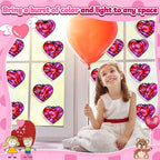 32 Sets Valentines Suncatchers Craft Kit DIY Heart Window Stained Glass Effect - Image 6