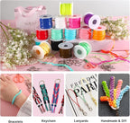 KAMJUNTAR Lanyard String, 15 Rolls Gimp String Plastic Lacing Cord Plastic - Image 3