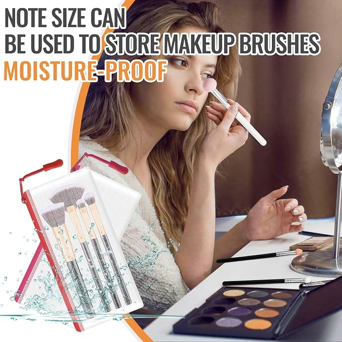 24pcs Mesh Zipper Pouch Bags 9.3 x 4.7 Inches, 8 Color Small Clear Pouches Bulk - Image 6