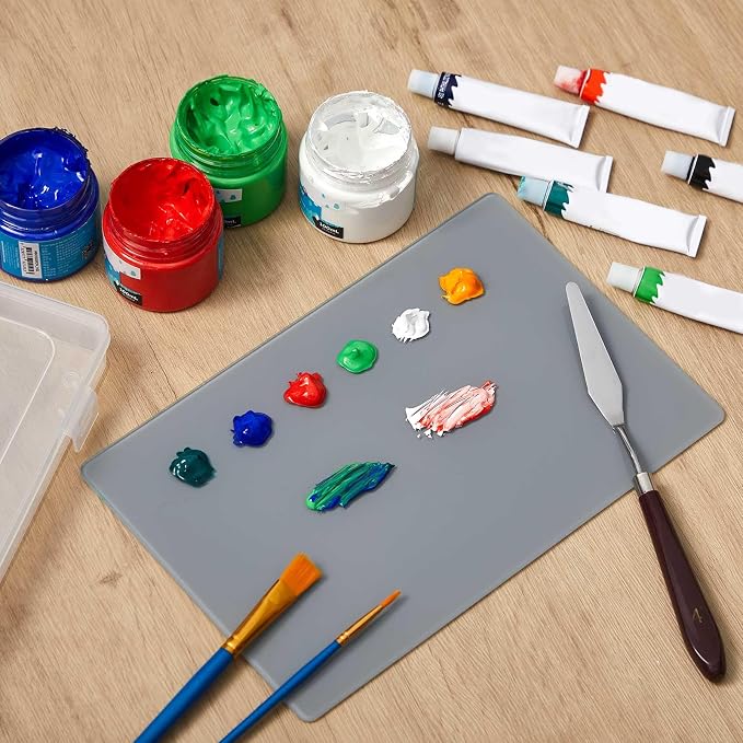 Nuanchu 1 Set Handy Glass Oil Paint Palette Included 10.2 x 6.8 x 1.2 Inches - Image 4