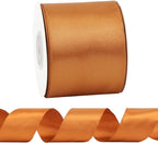 HUIHUANG Burnt Orange Satin Wired Ribbon 2.5 inch Easter Wired Ribbon - Image 7