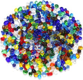 QYGL 0.55LB Colorful Clear Glass Pebbles, Tumbled Sea Glass Stones by QYGL