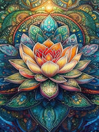 CHWGLFGG Mandala Lotus Diamond Painting Kit by CHWGLFGG