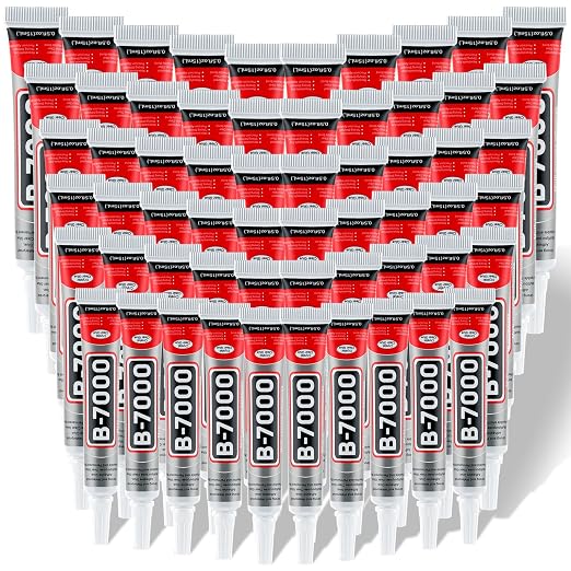 60 Tube B-7000 Glue 15Ml/0.5 fl oz- Strong Transparent Rhinestone Glue by Cruzix