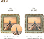 AELS 4x4 Inch Vintage Picture Frame, Elegant Antique Square Photo Frames - Image 3