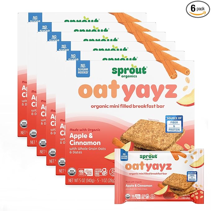 Sprout Organics, OatYayz Toddler Snack Bars, Apple & Cinnamon (30 Bars)