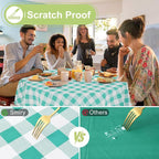 Smiry Plastic Table Cloth, Waterproof Vinyl Tablecloth - Image 5