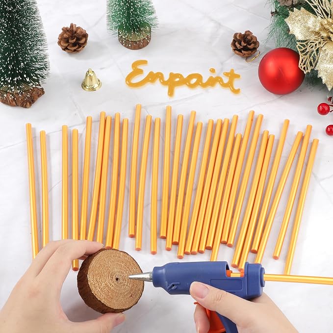 72pcs Metallic Gold Hot Glue Sticks, 0.27"x8" Mini Glue Sticks Colored - Image 7