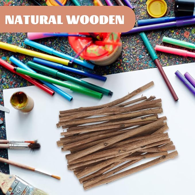 Didiseaon 100pcs 3. 9-inch Natural Wood Sticks, Tea Tree & Boxwood, Driftwood - Image 8