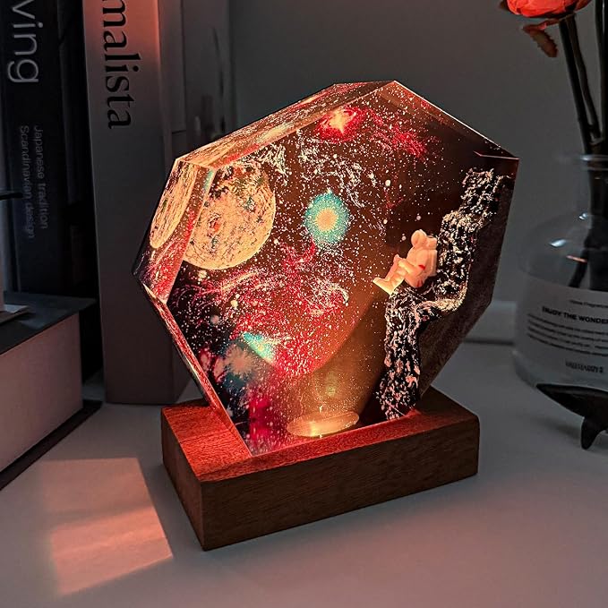 Space Resin Lamp, Handmade Galaxy Resin Night Light - Image 7