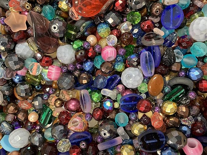 One Pound Assorted Glass Beads for Jewelry Making, DIY Lamp Work, Arts and - Image 2