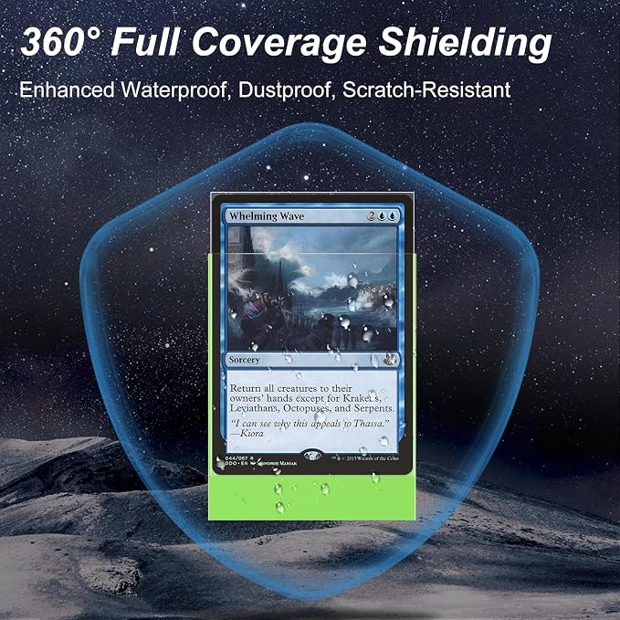 400 Pack Card Sleeves, 200 Matte Green Trading Card Sleeve and 200 Perfect Fit - Image 5