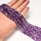 ICAI 2x4mm Natural Amethyst Rondelle Beads – Loose Gemstone Spacers - Image 3