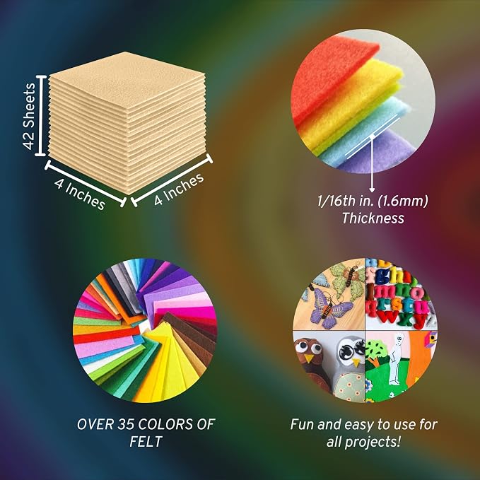 FabricLA Acrylic Felt Sheets for Crafts - Image 3